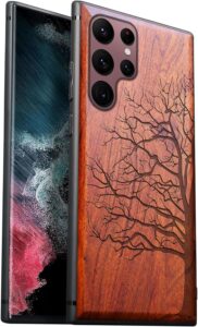 Galaxy S22 Ultra Wood Case, Eternal Tree - Rosewood